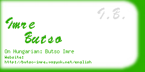 imre butso business card